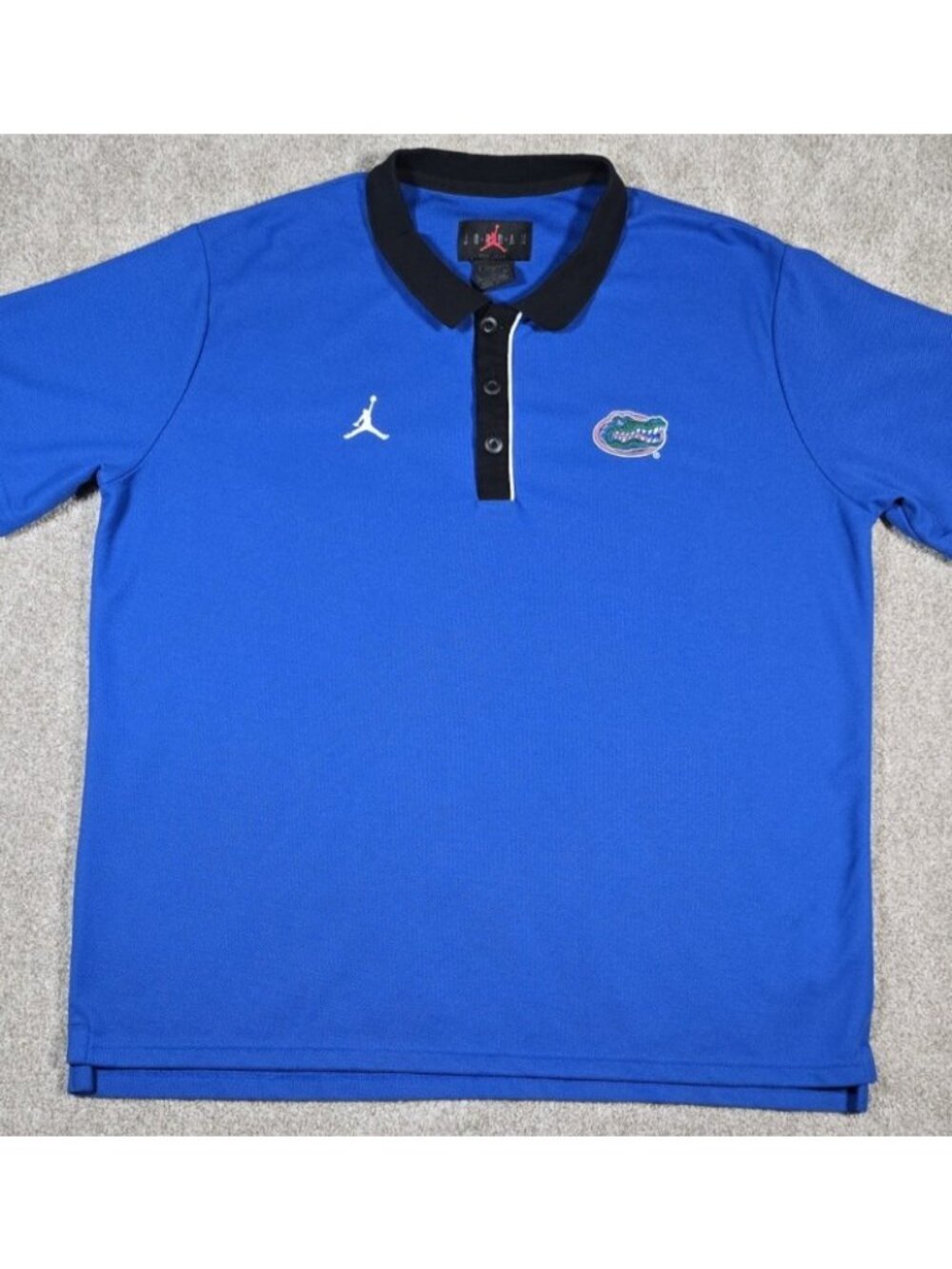 Florida Gators Air Jordan Jumpman Logo Loose Fit Short Sleeve Polo Shirt Men XL